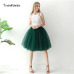 5 Layers 65cm Midi Tulle skirt Gothic High Waist Pleated skirts Womens 2019 Summer faldas jupe femme saia spodnica