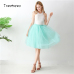 5 Layers 65cm Midi Tulle skirt Gothic High Waist Pleated skirts Womens 2019 Summer faldas jupe femme saia spodnica