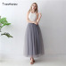 5 Layers Long Tutu Skirts 2018 Summer Fashion Womens Princess Fairy Style Voile Tulle Skirt Bouffant Puffy Fashion Skirt