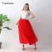 5 Layers Long Tutu Skirts 2018 Summer Fashion Womens Princess Fairy Style Voile Tulle Skirt Bouffant Puffy Fashion Skirt