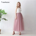 5 Layers Long Tutu Skirts 2018 Summer Fashion Womens Princess Fairy Style Voile Tulle Skirt Bouffant Puffy Fashion Skirt