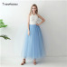 5 Layers Long Tutu Skirts 2018 Summer Fashion Womens Princess Fairy Style Voile Tulle Skirt Bouffant Puffy Fashion Skirt