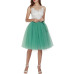 5 Layers Tulle Skirt Women 2018 Summer Ball Gown Midi Skirts Female High Waist Tutu Pleated Faldas For Women School Sun Jupe