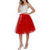 5 Layers Tulle Skirt Women 2018 Summer Ball Gown Midi Skirts Female High Waist Tutu Pleated Faldas For Women School Sun Jupe