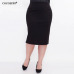 5XL 6XL 2019 Women Sexy Fashion Summer Skirt OL High Waist Plus Size Bodycon Pencil Skirt Slim Elegant Casual Skirts Black Saias