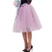 6 Layers Fashion Tutu Tulle Skirt Knee Length Pleated Skirts Womens Wedding skirt Lolita Petticoat Saia Faldas Jupe