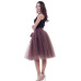 6Layers 65cm Fashion Tulle Skirt Pleated Tutu Skirts Womens Lolita Petticoat Bridesmaids Vintage Midi Skirt Jupe Saias faldas