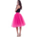 6Layers 65cm Fashion Tulle Skirt Pleated Tutu Skirts Womens Lolita Petticoat Bridesmaids Vintage Midi Skirt Jupe Saias faldas