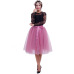 6Layers 65cm Fashion Tulle Skirt Pleated Tutu Skirts Womens Lolita Petticoat Bridesmaids Vintage Midi Skirt Jupe Saias faldas