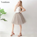 7 Layers 65cm Long Women Skirt Princess Tutu Tulle Skirts Fashion Ball Gown Lolita Skirt Summer Saias Femininas faldas Jupe