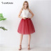 7 Layers 65cm Long Women Skirt Princess Tutu Tulle Skirts Fashion Ball Gown Lolita Skirt Summer Saias Femininas faldas Jupe