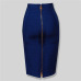 8 Colors Sexy Solid Zipper Orange Blue Black Bandage Skirt Women Elastic Bodycon Summer Pencil Skirts 55cm