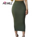 ADEWEL 2019 Sexy Women Bodycon Long Skirt Black High Waist Tight Maxi Skirts Club Party Wear Elegant Pencil Skirt Casual Skirts