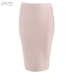 ADYCE New Women Bandage Skirt 2018 Sexy Celebrity Party Skirts Knee-length Khaki Blue Red White Black Nude Bodycon Skirt