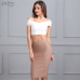 ADYCE New Women Bandage Skirt 2018 Sexy Celebrity Party Skirts Knee-length Khaki Blue Red White Black Nude Bodycon Skirt