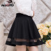 ALSOTO Winter Summer Skirts Womens Tutu Saia Faldas Sexy Black Jupe Femme Girl School Skater Mesh Pleated Saias Mini Skirt Etek