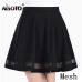 ALSOTO Winter Summer Skirts Womens Tutu Saia Faldas Sexy Black Jupe Femme Girl School Skater Mesh Pleated Saias Mini Skirt Etek