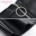 Aelegantmis Spring Summer Casual PU Leather Skirt Women Elegant Zipper Mini A-Line Skirt Lady Skinny High Waist Skirts Black