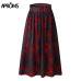 Aproms White Dots Floral Print Pleated Midi Skirt Women Elastic High Waist Side Pockets Skirts Summer 2019 Elegant Female Bottom