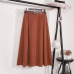 Autumn Winter Suede Velvet Women Skirt Female Midi Long Elegant Skirt Empire A-line Pleated Skirt