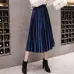 Autumn Winter Women Velvet Skirt Empire Skinny Large Swing Long Pleated Skirts 16 Colors Plus Size Saia