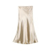 Bella Philosophy Self Design Summer glossy satin trumpet high waist skirt Silver gold long skirt Metallic Color party skirt