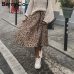 BerryGo Vintage leopard print midi skirt Women punk korean skirt fashion 2018 Sexy high waist ladies pleated retro autumn skirts