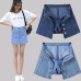 Bigsweety Faldas Mujer Moda 2018 Women High Waist A-Line Denim Skirts Casual Harajuku Single-Breasted Mini Skirt Jeans Skirt