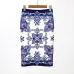 CR Spring Fashion pencil Skirt 2XL Size Women Office Lady Bracelet Skirts Geometric Print Slim Elasticity Bodycon Knee Length
