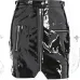 CWLSP New Pink PU Leather Skirts 2018 Summer Sexy Skirts For Women Slim Split Zipper With Metal Button Mini Skirt QZ2579