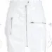 CWLSP New Pink PU Leather Skirts 2018 Summer Sexy Skirts For Women Slim Split Zipper With Metal Button Mini Skirt QZ2579