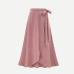 Chiffon Pink Ruffle Women's Long Skirt High Waist Bowtie Split Irregular Maxi Skirts Womens Spring Summer Office Clothes Women