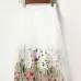 Colorfaith 2017 New Puff Women Mesh Tulle long Skirt Fashion Vintage Pleated Floral Embroidery Elegant Female Tutu Skirts SP043