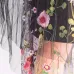 Colorfaith 2017 New Puff Women Mesh Tulle long Skirt Fashion Vintage Pleated Floral Embroidery Elegant Female Tutu Skirts SP043