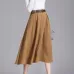 Colorfaith New 2018 Suede Women Long Midi Skirt Autumn Winter Ladies Vintage Belt Buttons Skirt High Waist Femininas SK6679