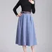 Colorfaith New 2018 Suede Women Long Midi Skirt Autumn Winter Ladies Vintage Belt Buttons Skirt High Waist Femininas SK6679
