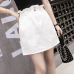 Elastic Waist Summer Women Denim Skirt Pockets Sexy White High waist jeans Skirts A-line Casual Ruffles Female mini saia mujer