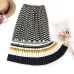Elegant Pleated Skirts Women New Autumn Vintage Print Skirts Female High Waist Hit Color Midi Skirt Lady Long Skirt Jupe Femme