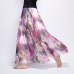 Elegant Summer 2019 Women Long Skirt Chiffon Saia Beach Bohemian Maxi Skirts High Waist Tutu Casual Vestidos Harajuku Print