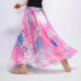 Elegant Summer 2019 Women Long Skirt Chiffon Saia Beach Bohemian Maxi Skirts High Waist Tutu Casual Vestidos Harajuku Print