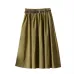 Elegant Women High Waist Pleated Skirt Vintage Fashion A Line Ladies Skirts