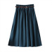 Elegant Women High Waist Pleated Skirt Vintage Fashion A Line Ladies Skirts