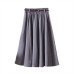 Elegant Women High Waist Pleated Skirt Vintage Fashion A Line Ladies Skirts