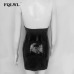 FQLWL Sexy High Waist PU Leather Skirt Women Pvc Black Bodycon Latex Mini Skirt Autumn Casual Streetwear Short Pencil Skirts