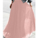 Fashion 2018 Summer skirts Bohemian style womens Chiffon Stretch High Waist Maxi Skater Flared Pleated Long Skirt Saia