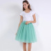 Fashion 5 Layers 60cm Fashion Tulle Skirt Pleated TUTU Skirts Womens Lolita Petticoat Bridesmaids Midi Skirt Jupe Saias faldas