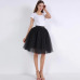 Fashion 5 Layers 60cm Fashion Tulle Skirt Pleated TUTU Skirts Womens Lolita Petticoat Bridesmaids Midi Skirt Jupe Saias faldas