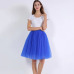 Fashion 5 Layers 60cm Fashion Tulle Skirt Pleated TUTU Skirts Womens Lolita Petticoat Bridesmaids Midi Skirt Jupe Saias faldas