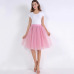 Fashion 5 Layers 60cm Fashion Tulle Skirt Pleated TUTU Skirts Womens Lolita Petticoat Bridesmaids Midi Skirt Jupe Saias faldas