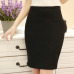 Fashion Summer 2018 Women Skirt Black Plus Size High Waist Work Slim Pencil Skirt Red Open Fork Sexy Office Lady Skirts Female